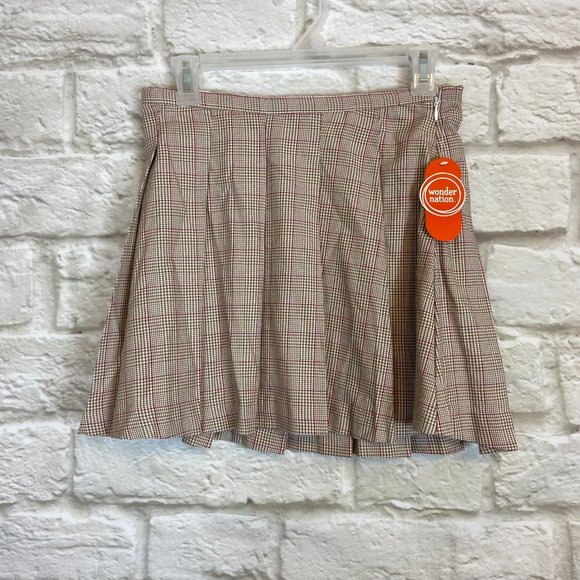 WONDER NATION Girls Skirt NWT Size Large Pleated Skirt Adjustable Waist - Picture 1 of 12